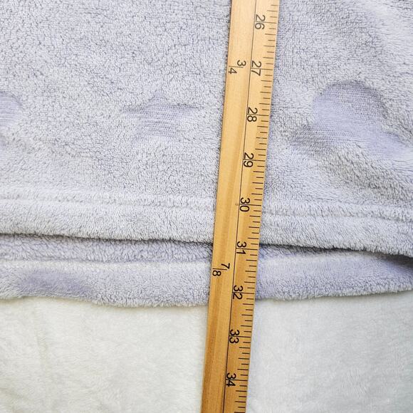 🦃 Disney Mickey Mouse Hooded Light Purple Sleepwear Robe Pajama Faux Fur Large - Picture 9 of 10